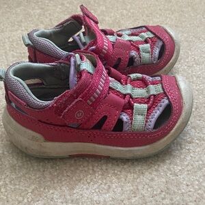 Stride Rite Kids Pink, Purple, and Gray Shoes